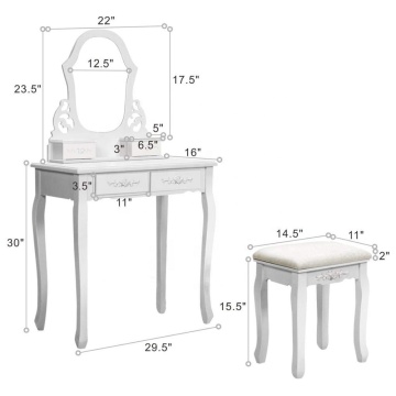 Factory Wooden mirrored dressing table designs