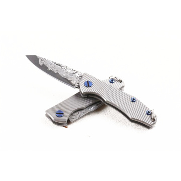 Damascus Steel Folding Pocket Knife