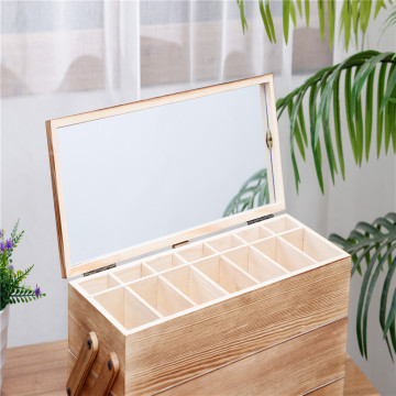 Creative customizable color wooden cosmetics cosmetic case