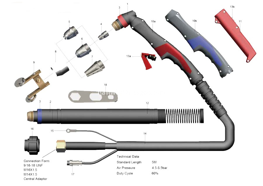 P-80 Air cooled plasma cutting torch