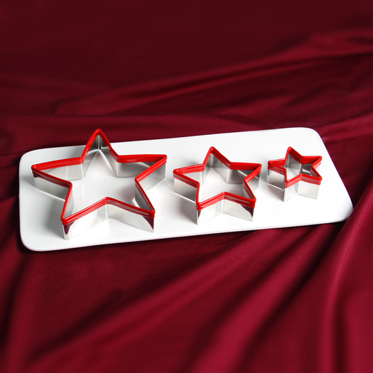 3pcs Stainless steel star cookie cutter set