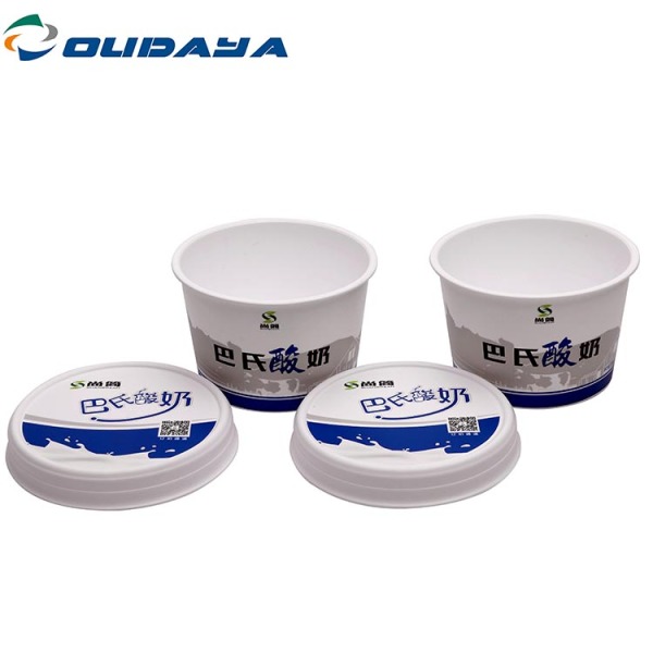 Ice cream pp plastic cup with lid spoon