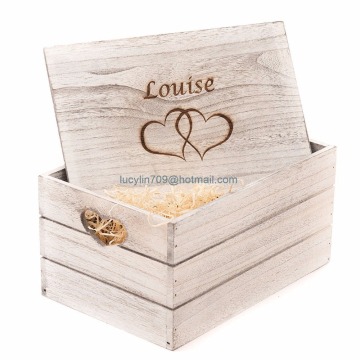Personalised Antique Wooden Gift Box Crate