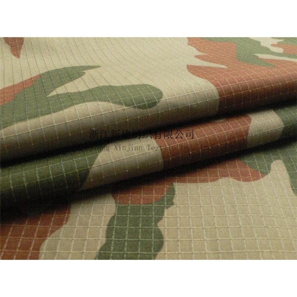 Flame Retardant Nylon Cotton Rip Stop Camouflage Fabric