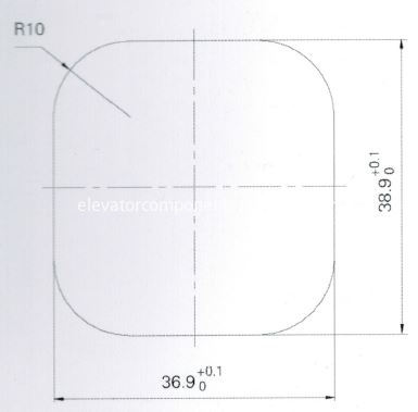 PBN-HB-MA1506 Push Button Cutout Dimension