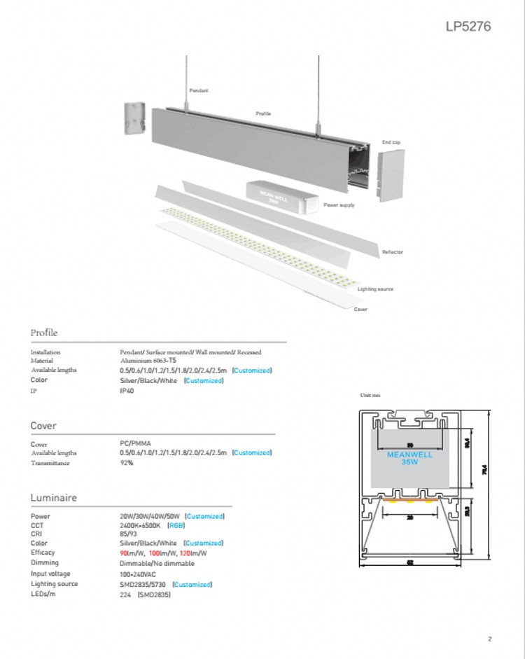 70W LED Linear Light 