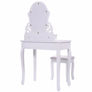 One Mirrored Simple Home wooden Dressing Table