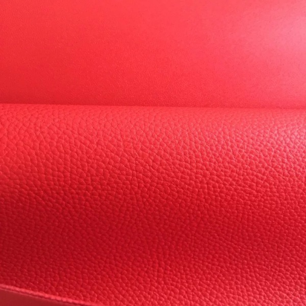 synthetic PU leather with litchi grain pattern