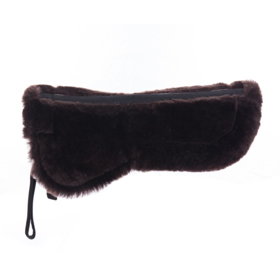 Black Sheepskin Quilt Half Saddle Pad