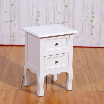 Modern Bedroom Furniture End Table White Wooden Night Stand with 2 Drawers