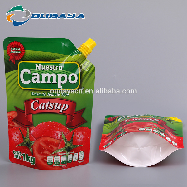 Ketchup Sauces Stand Up Metalized Pouch with Spout