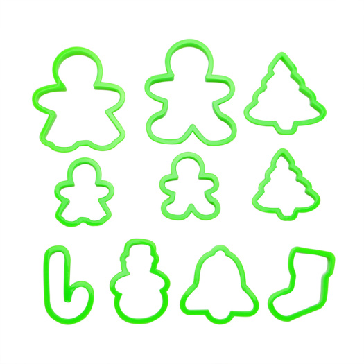 plastic christmas cookie cutter set