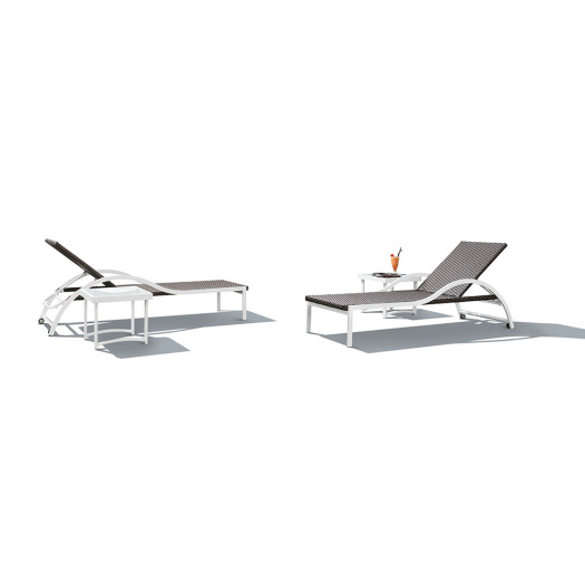 Outdoor Sun Lounger with Aluminum Frame