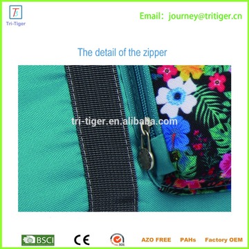 Polyester Large Capacity Multifunctional Foldable Clothes Travel Bag with Trolley Slot for Luggage