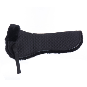 High Quality Black Quilting Sheepskin Saddle Pad