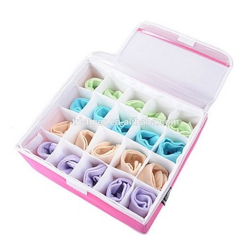 3 pieces Folding Fabrics Bra underwear covered Storage Container & storage box With clear lids