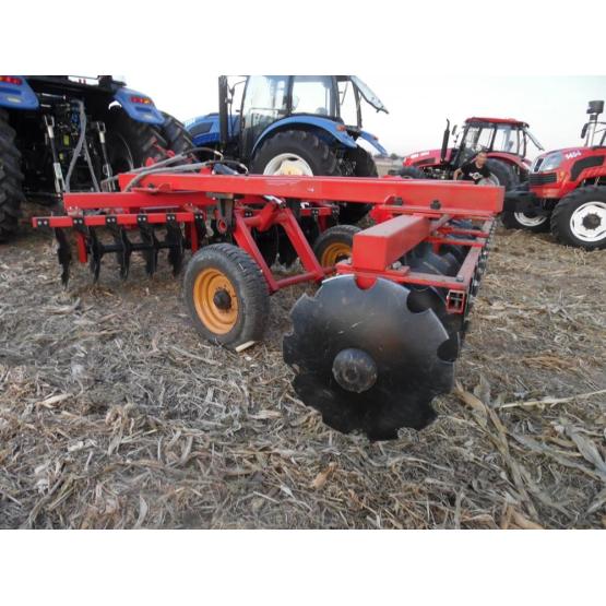 Hydraulic offset tillage mechanical disc harrow