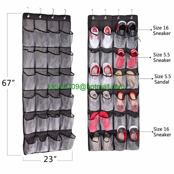 p to Size 16 Shoes Organizer with 2 Free Pothooks No Banging Around Over the Door Large Shoe Organizer