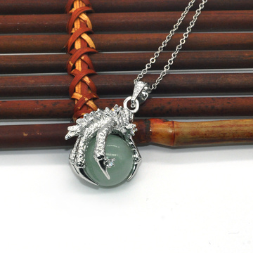 Wholesale Fashion Jewelry Aventurine Sphere Dragon Claw Pendant