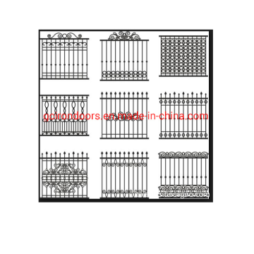 Wrought Iron Metal straight Curved Fence