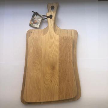 Oak wood cutting board with handle