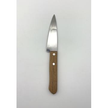 Single piece 5 Inch wood handle carving knife