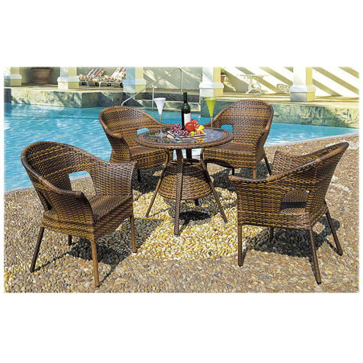 All Weather Dining Set with Weaving Style