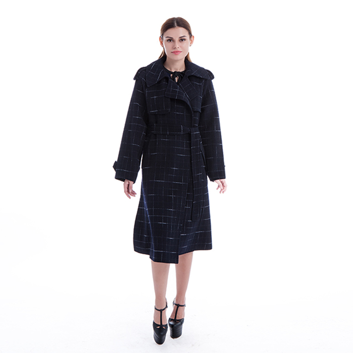 New styles blue cashmere winter coat