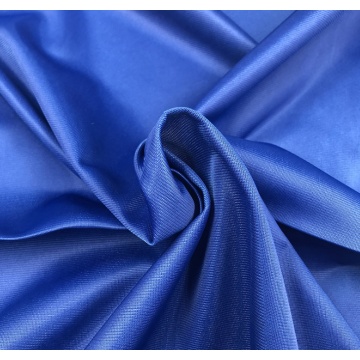 Blue dyed polyester knitted fabric
