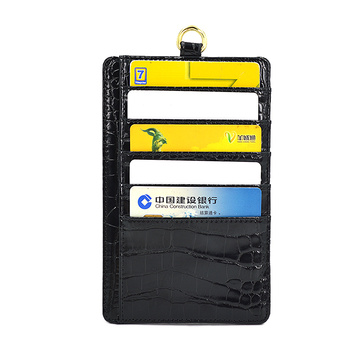 Credit Card Holder With Card Slots Crocodile Texture