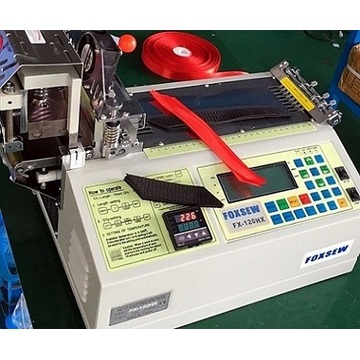 Automatic Grosgrain Ribbon Angle Cutter with Hot Knife