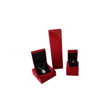 Red Velvet Plastic Jewelry Box Set