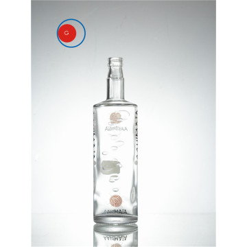 Special Shape Glass Bottle with Intaglio Printing