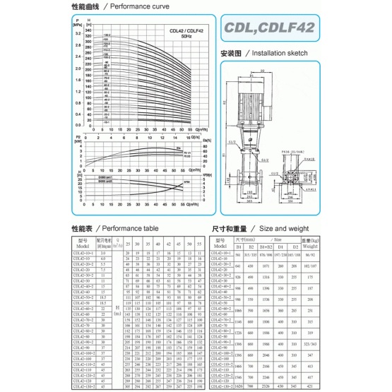 QDL light multistage centrifugal pump light multistage pump