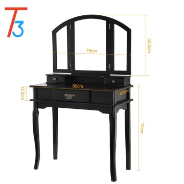 Wood furniture black series dressing table dressing table