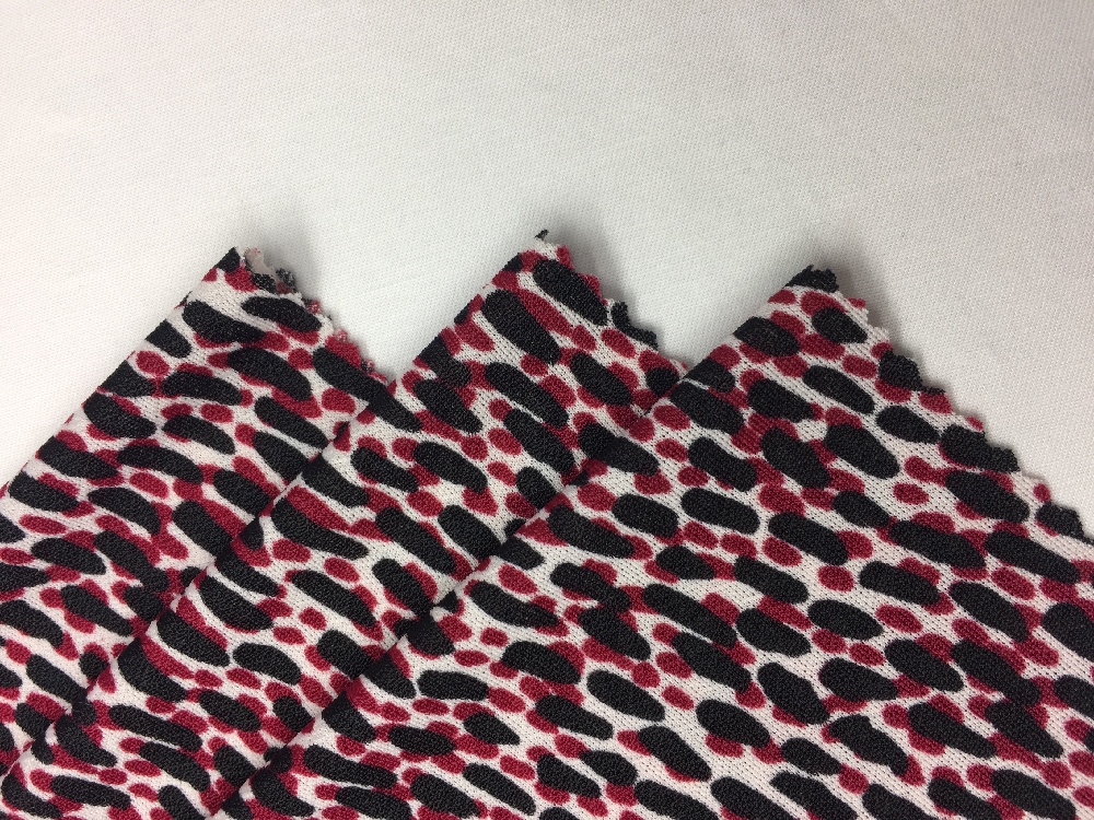 Polyester Spandex Crepe Print Knit Fabric