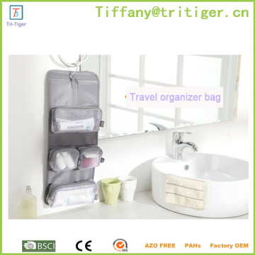 factory customize Promotional Hanging Travel tote Cosmetic Toiletry Pouch Bag men toiletry bag