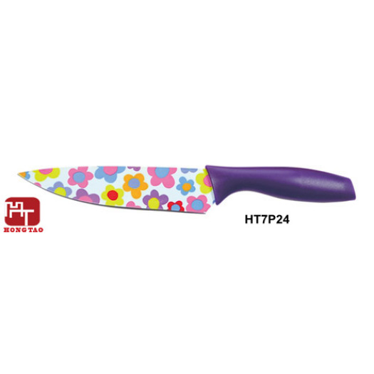 non-stick coating colorful kitchen chef knife