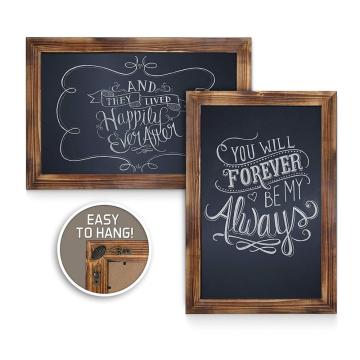Rustic painted wall mounted wood framed chalkboard for sale