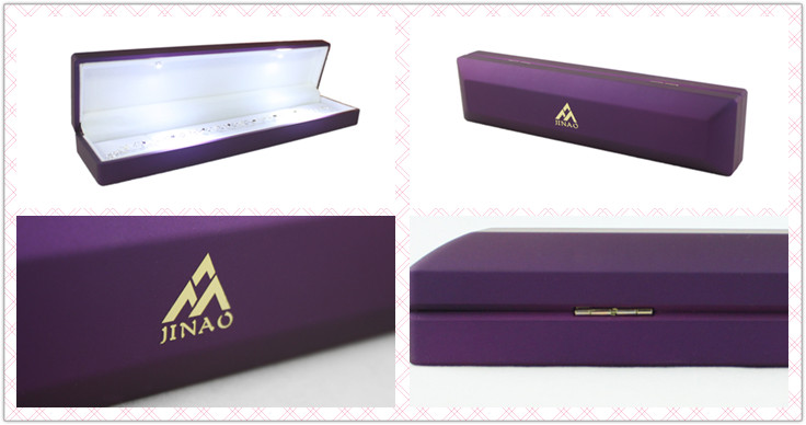 Luxury bracelet box custom logo with velvet inside