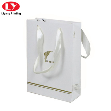 Matt White Paper Bag with Handle Packaging