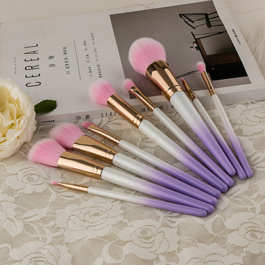 sparkling natural bristles makeup brushes with holder