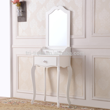 Wooden White Drawer Mirrored Dressing Table Designs MakeUp Dresser