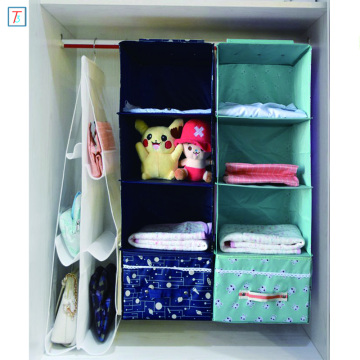 4 Shelf Storage Organizer 600D Oxford Fabric Shoes Clothing Underwear Sundries Hanging Closet Organizer with Drawer