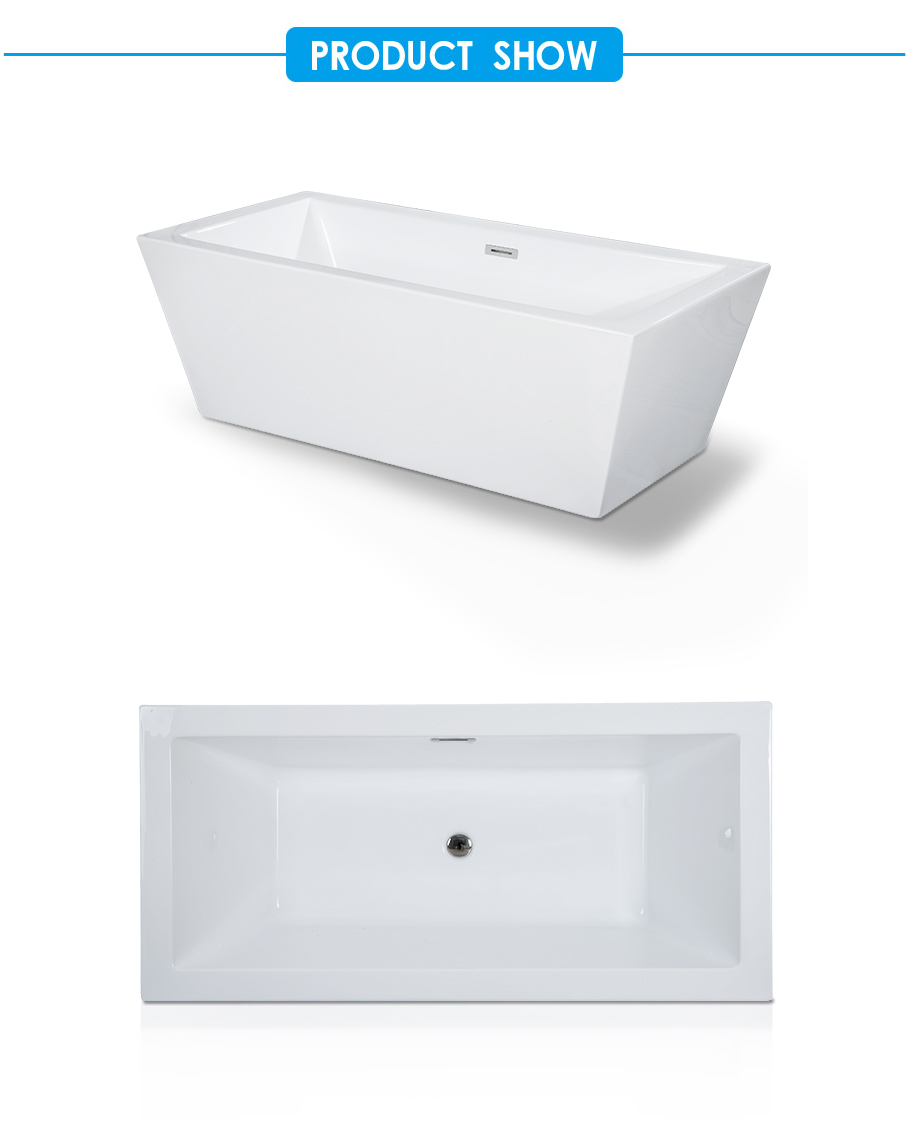 Rachel Square Acrylic Freestanding Bathtub cUPC approved