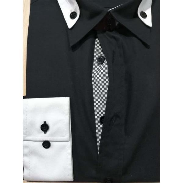 100%Cotton Men's Black Color Long Sleeve Shirt