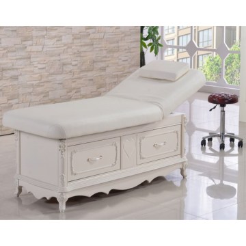 European style with drawers wooden Facial Bed