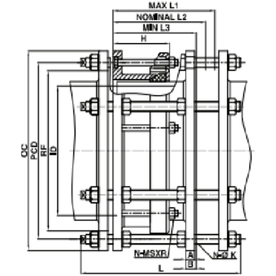 Ductile Iron Pipe Flange Dismantling Joint