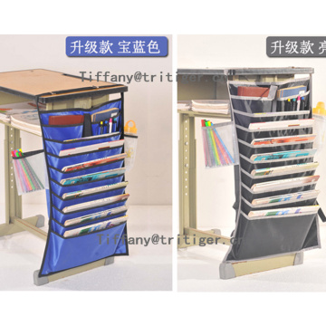 Multifunctional Adjustable Desk-Side Hanging Bag File Organizer Book Pockets