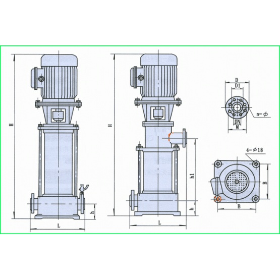 GDL vertical pipeline multistage centrifugal pump